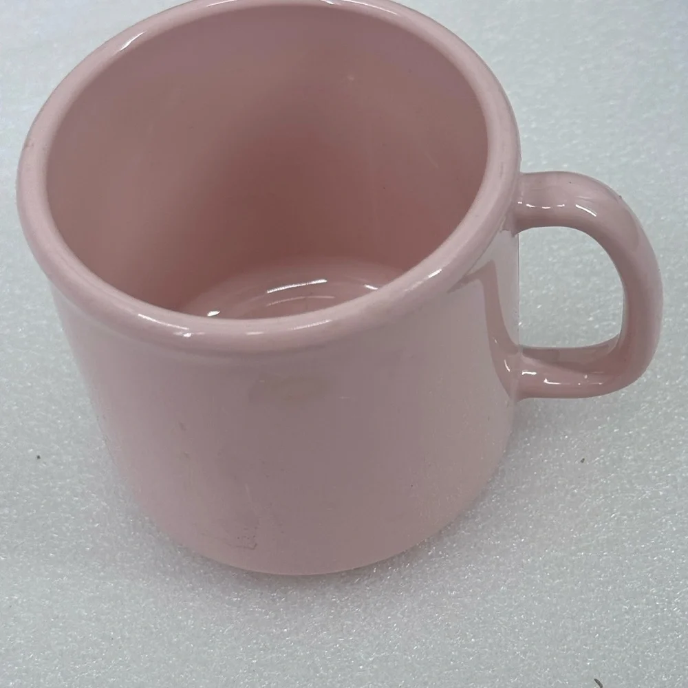 VINTAGE 4 Pcs TUPPERWARE MELAMINE DISH SET  Pink Plate Bowl Coffee Drink Cup